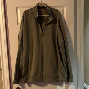 Tommy Bahama Long Sleeve Olive Zip Top